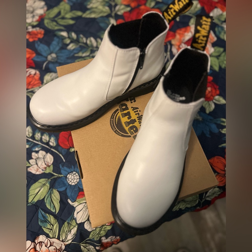 White Chelsea Boots